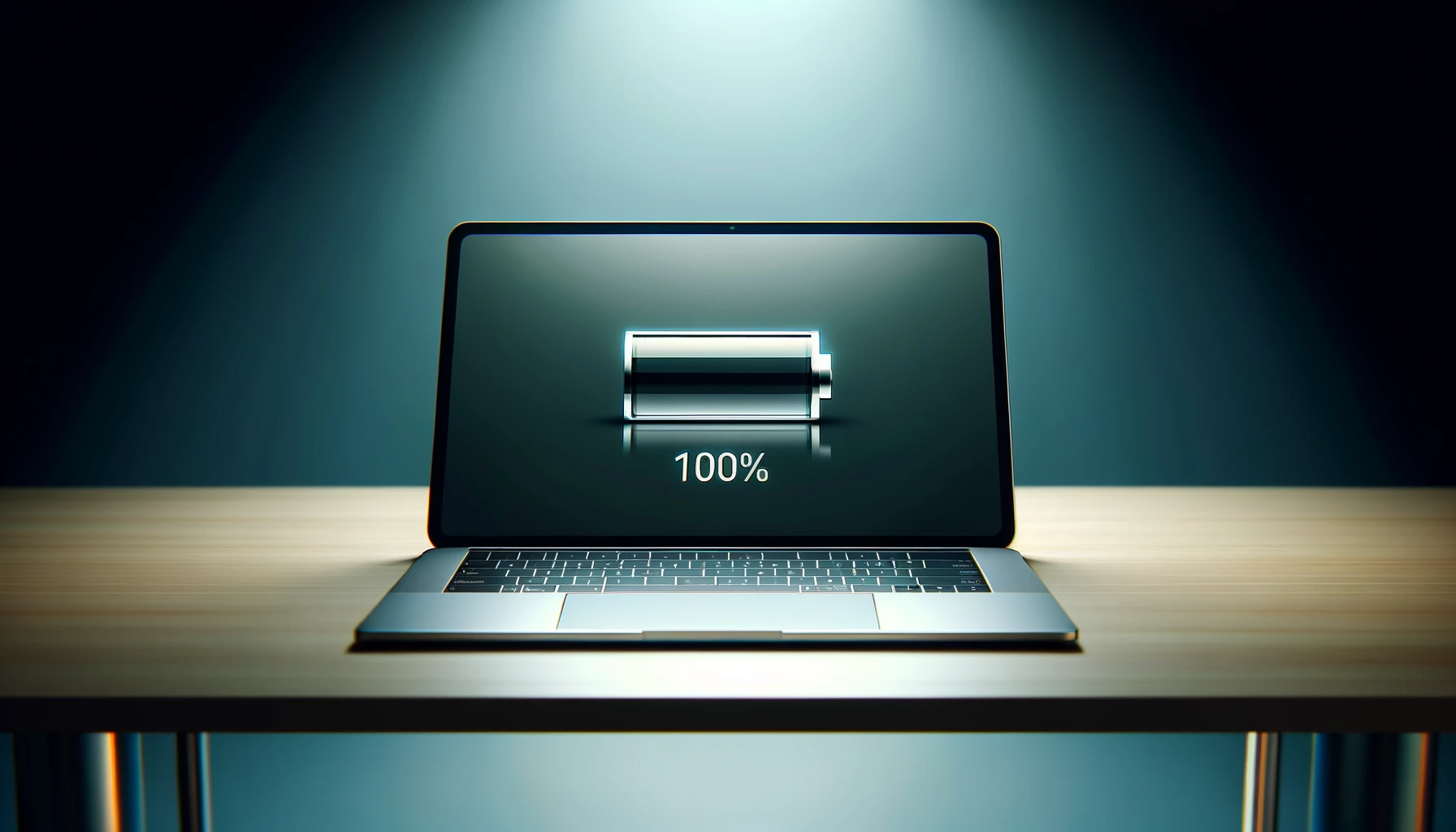 Ноутбук с полной зарядкой