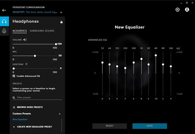 Программа настроек наушников