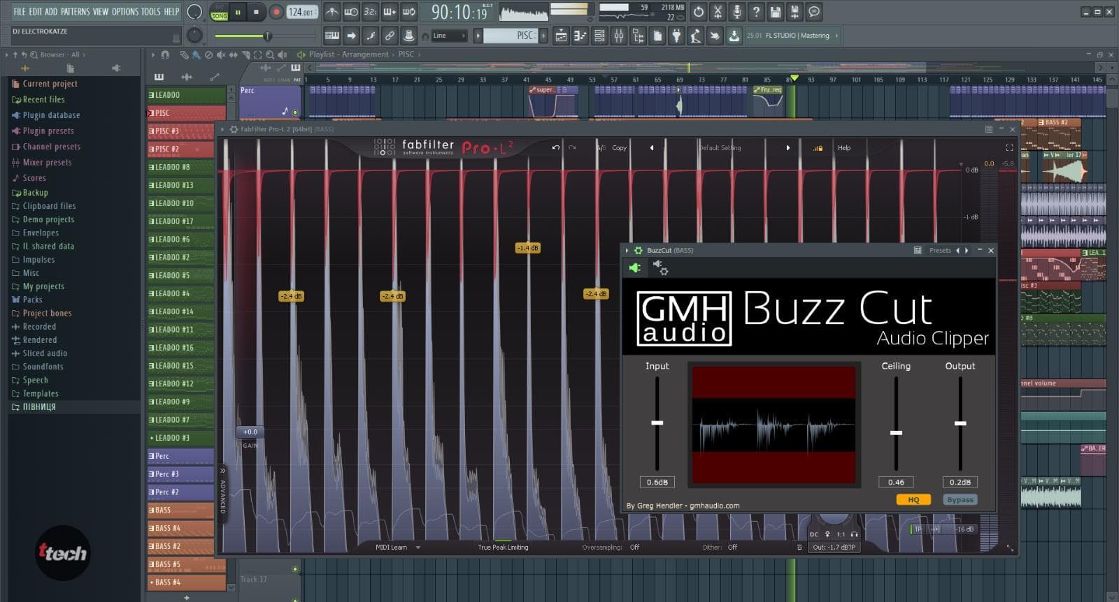 Звуковые дорожки в программе для создания музыки