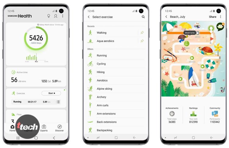 Приложение Samsung Health