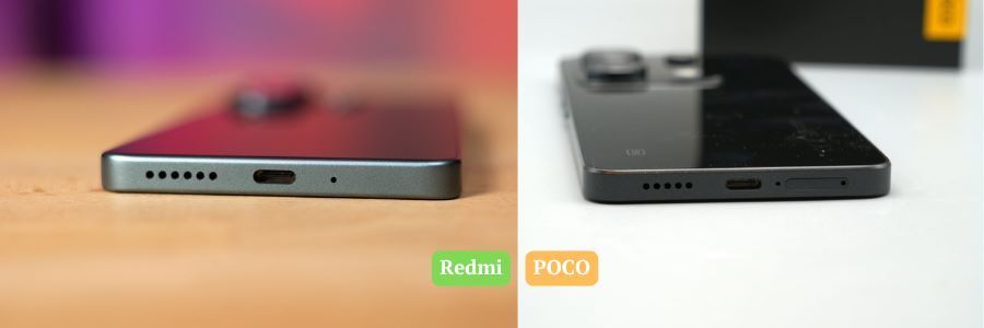 Redmi и Poco вид снизу