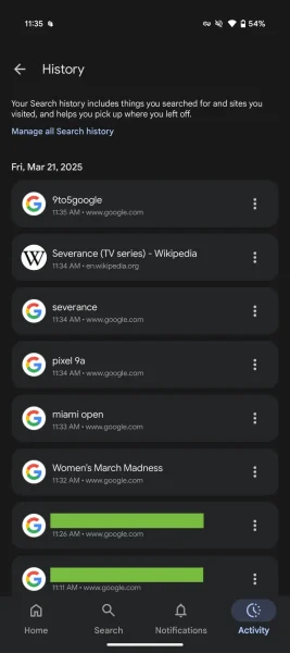 Google добавляет вкладку 'Activity': что изменилось в приложении